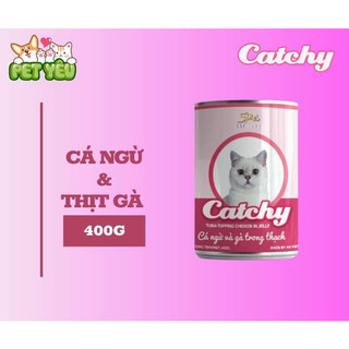 Pate Catchy Lon 400g Cho Mèo Mọi Lứa Tuổi Thức Ăn Ướt Dạng Thạch