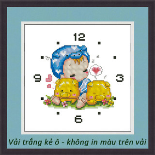 Tranh thêu chữ thập soda - không in trên vải DH005 (19 x 19 cm)