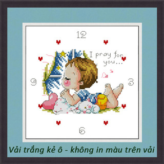 Tranh thêu chữ thập không in màu trên vải - DH114 (19 x 19 cm)