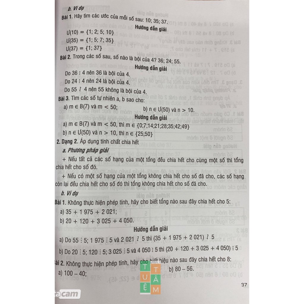 Sách - Hướng dẫn học và giải các dạng bài tập Toán 6