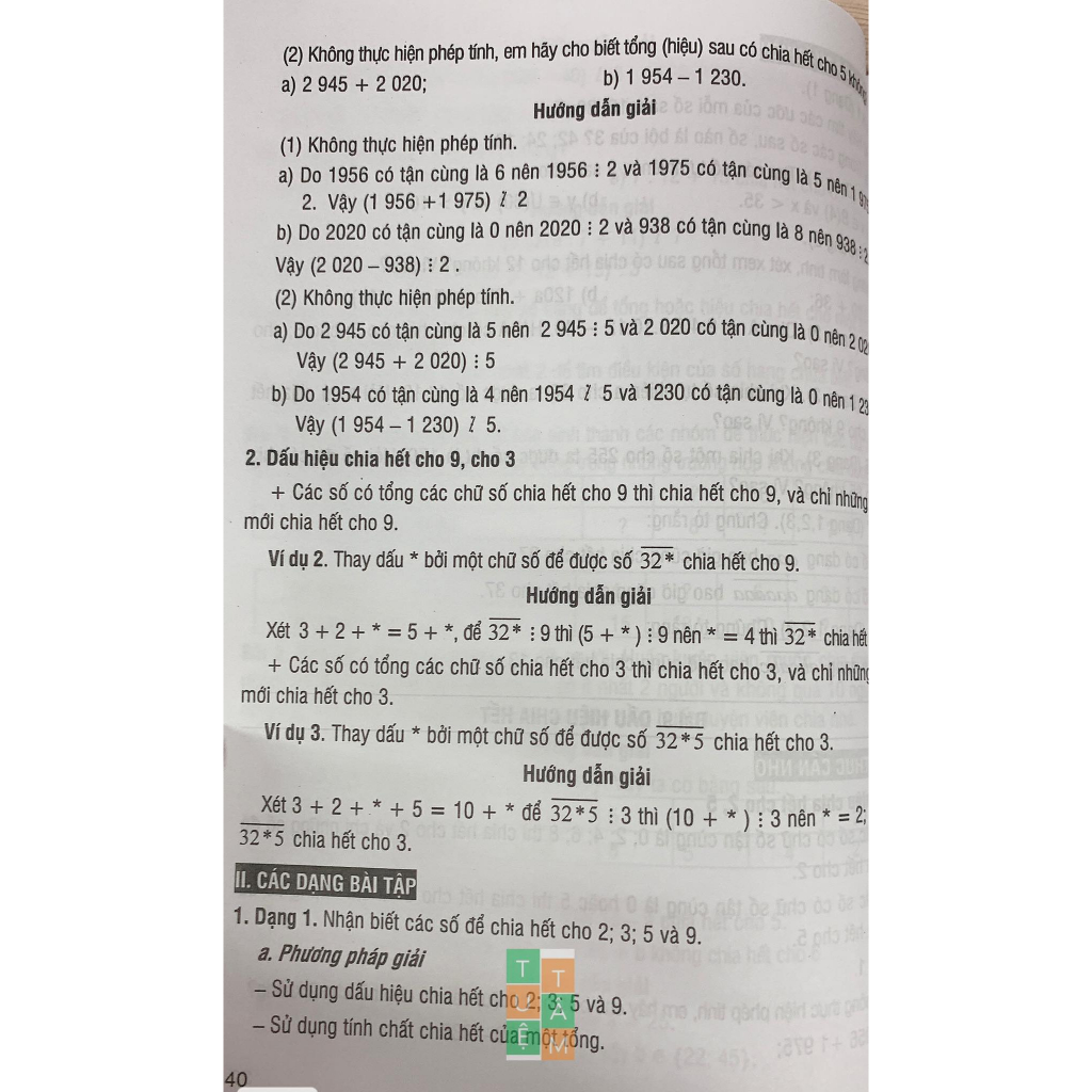Sách - Hướng dẫn học và giải các dạng bài tập Toán 6