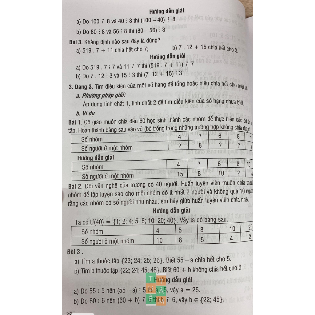 Sách - Hướng dẫn học và giải các dạng bài tập Toán 6