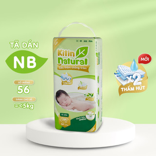Bỉm dán, Tã Dán, Kitin Natural, cho bé size NB,S,M,L tinh chất trà xanh, chống khuẩn