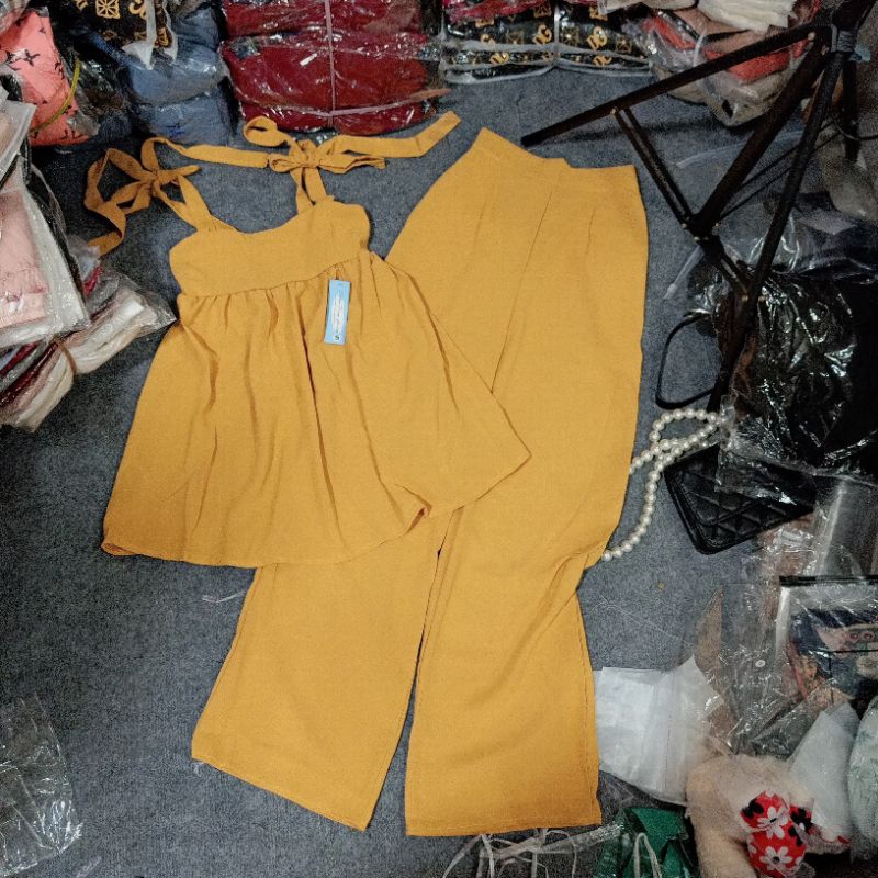 Set baby doll quần ống suông ( kèm hình thật )