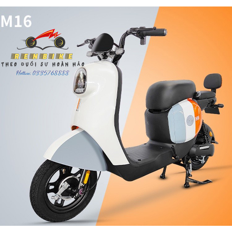 Xe đạp điện mini M16, xe điện cao cấp m16, xe điện hotgirl, động cơ nâng cấp 48v500w, BH 3 năm