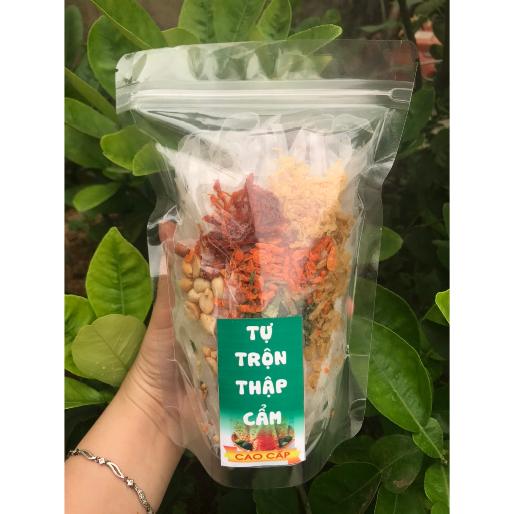 BÁNH TRÁNG TRỘN THẬP CẨM KHÔ BÒ, TRÀ BÔNG, KHÔ GÀ MIX VỊ