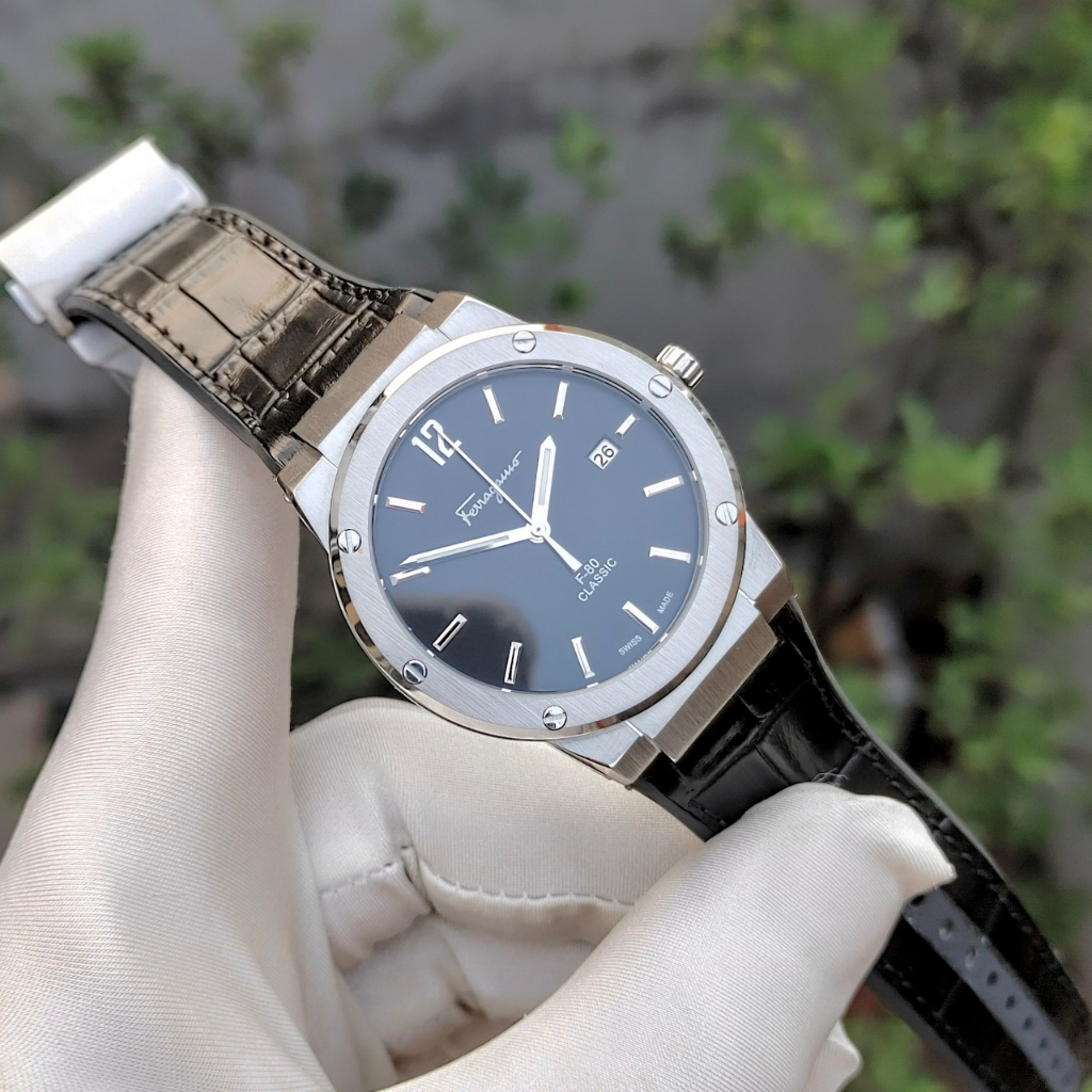 Đồng hồ Nam F80 Classic, 41mm, kính sapphire, máy nhật, mỏng.