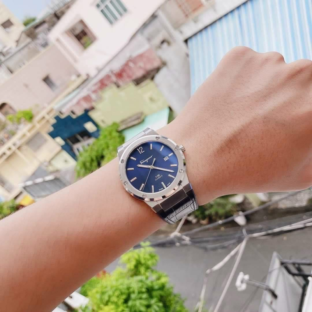 Đồng hồ Nam F80 Classic, 41mm, kính sapphire, máy nhật, mỏng.