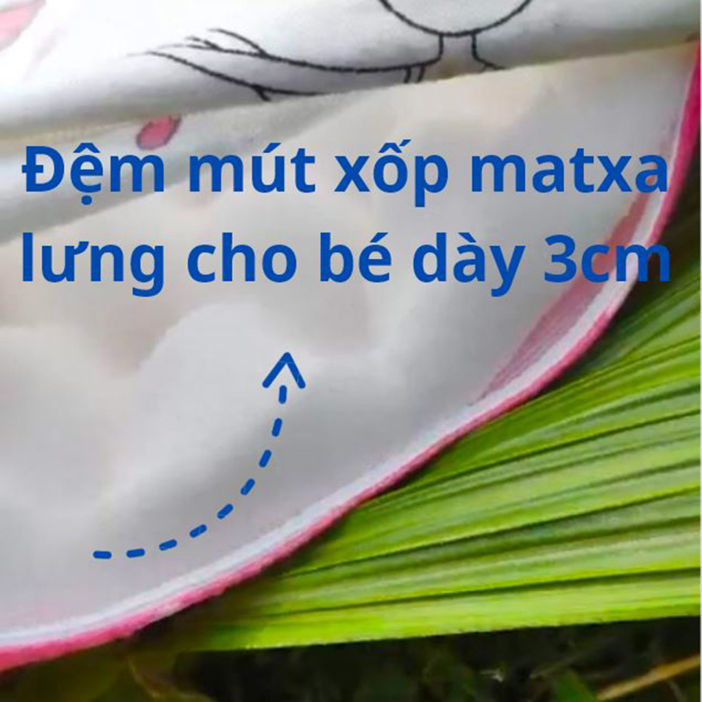 Nôi vải cho bé, nôi ngủ chung giường cho bé, nôi sơ sinh VMOM vải Cotton Hàn thoáng mát, đệm ngủ cho bé