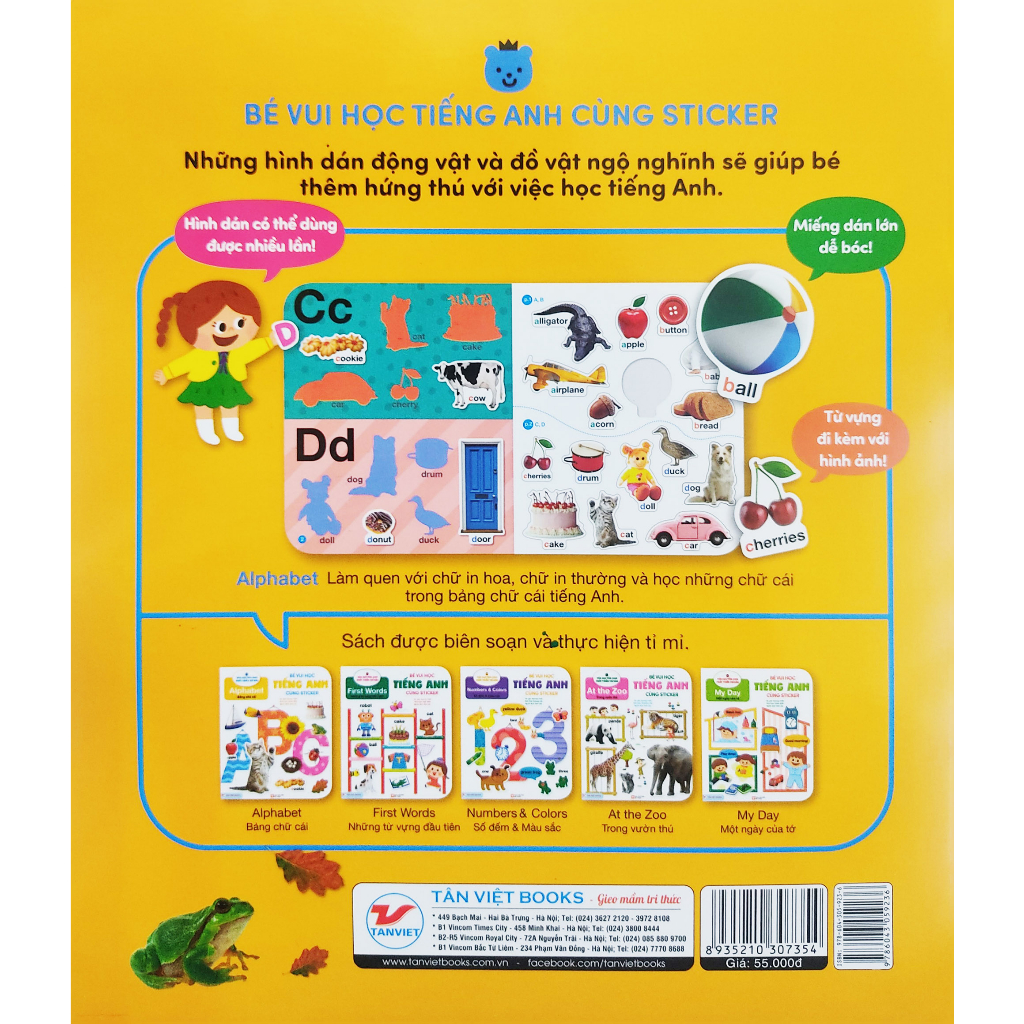 Sách - Bé vui học tiếng Anh cùng sticker - Bảng chữ cái Alphabet.TV