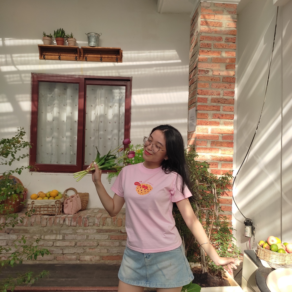 Áo thun Baby Tee hình bánh kem táo - Thiết kế mới nhất cho mùa hè 2023, letastore