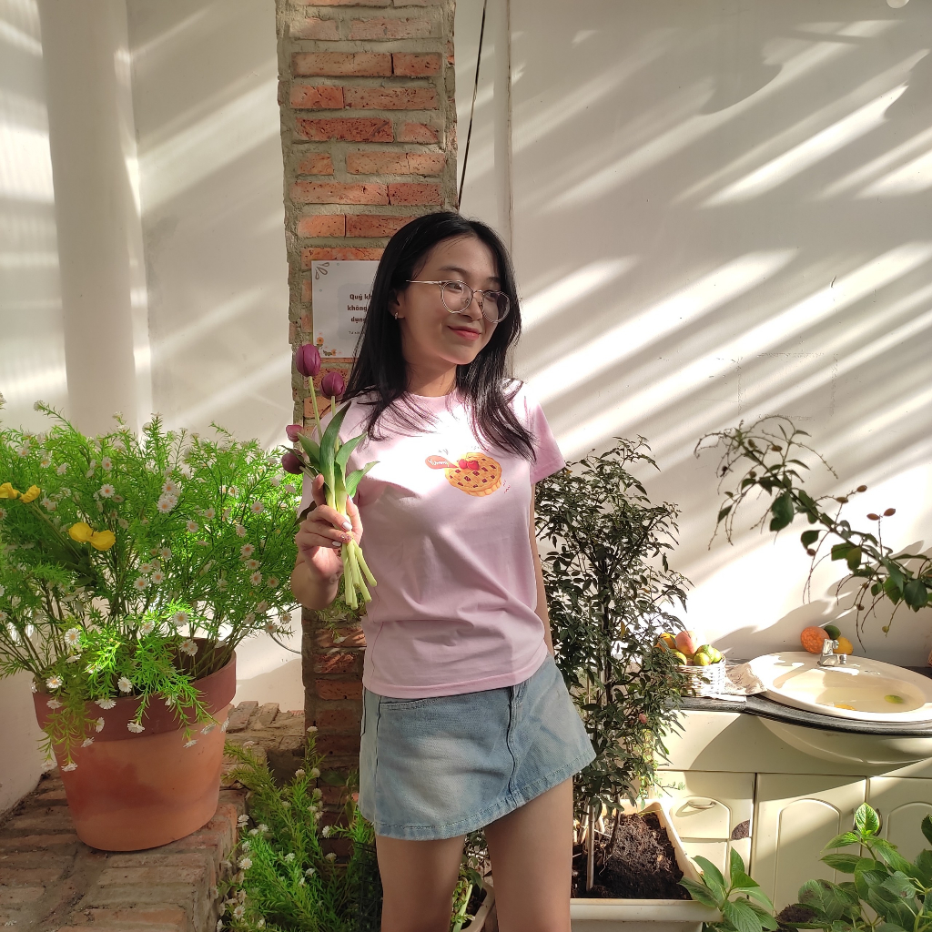 Áo thun Baby Tee hình bánh kem táo - Thiết kế mới nhất cho mùa hè 2023, letastore