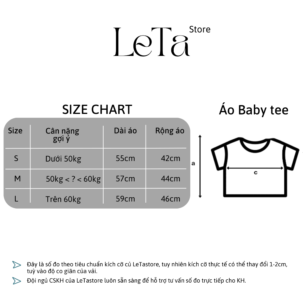 Áo thun Baby Tee hình chữ - Thiết kế mới nhất cho mùa hè 2023, letastore