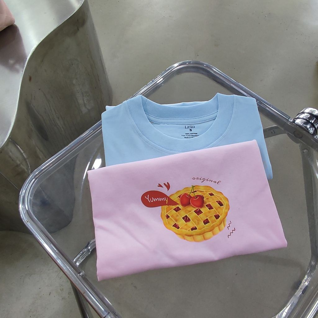 Áo thun Baby Tee hình bánh kem táo - Thiết kế mới nhất cho mùa hè 2023, letastore
