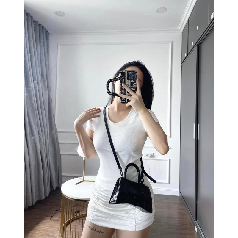 SET 3 ÁO TĂM CỘC TAY HM ĐEN TRẮNG TÍM