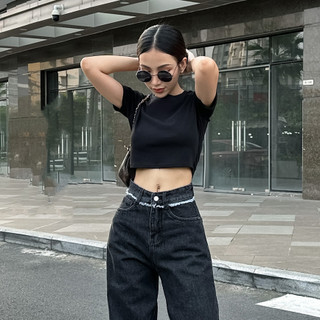 Áo thun croptop tay ngắn TiQi Jeans A29
