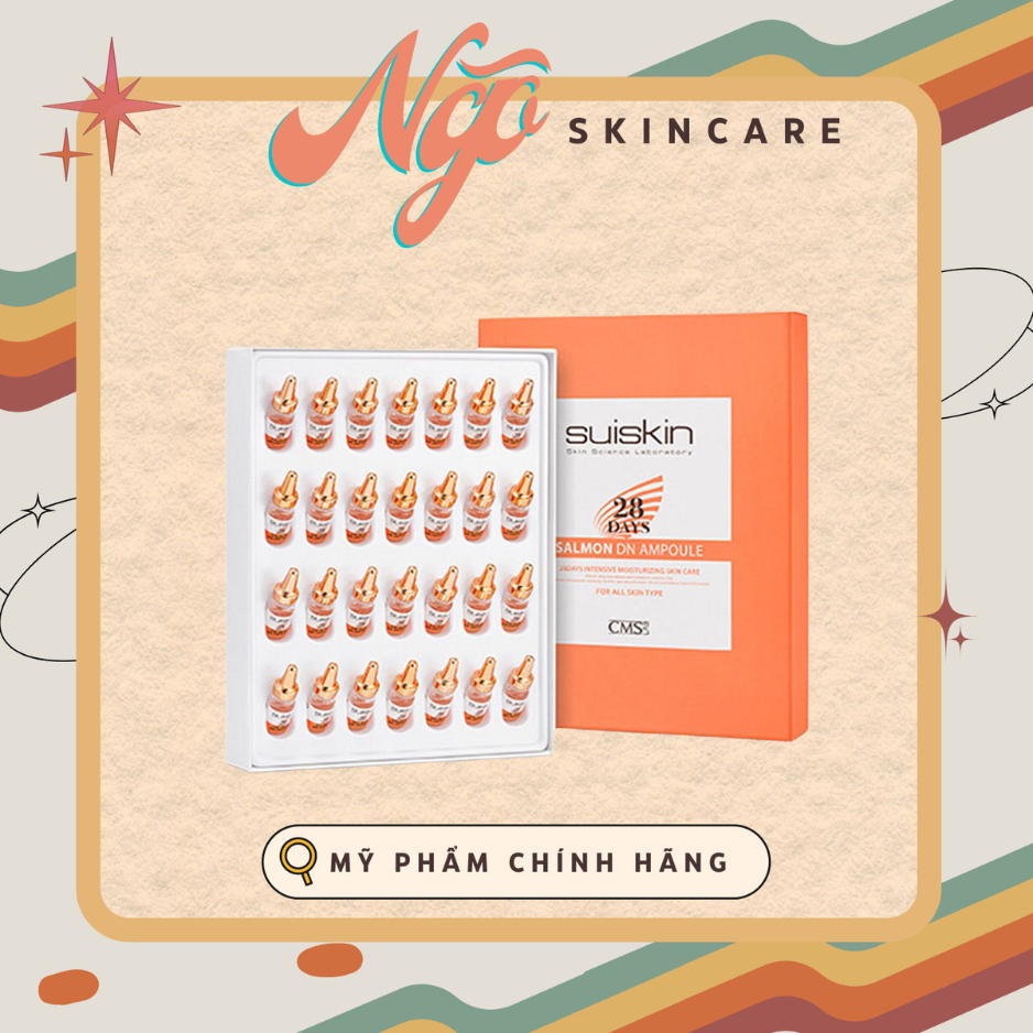 Serum Tế Bào Gốc Suiskin 28 Days Salmon DN Ampoule - Trẻ Hóa Da, Chống Lão Hóa Hiệu Quả - Full Hộp