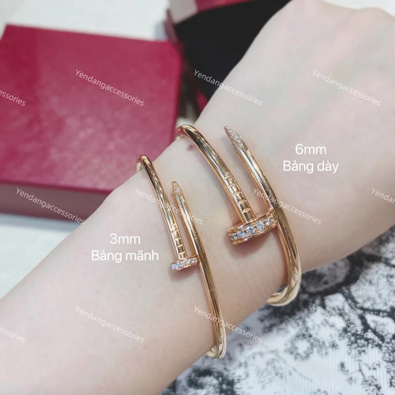 Vòng tay titan đinh Car bảng mãnh