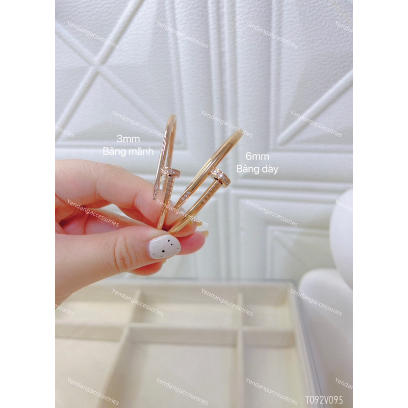 Vòng tay titan đinh Car bảng mãnh