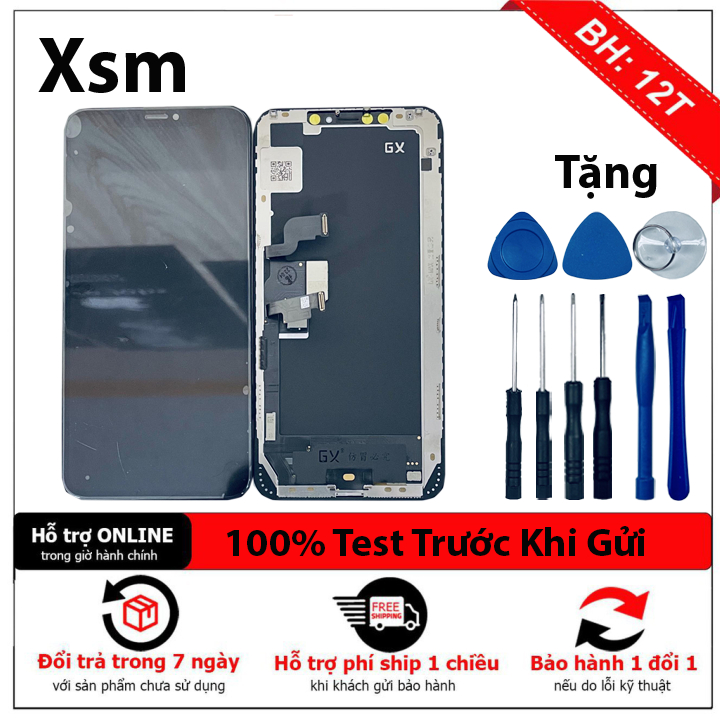 Màn hình ip Xs Max Gx_Tặng kèm bộ tua vít 9 món tự thay thế