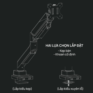 Giá Đỡ 2 Màn Hình Human Motion T9-2B Pro (17 - 35inch)