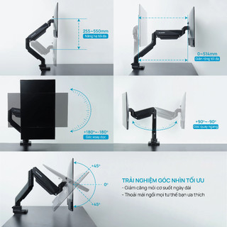 Giá Đỡ 2 Màn Hình Human Motion T9-2B Pro (17 - 35inch)
