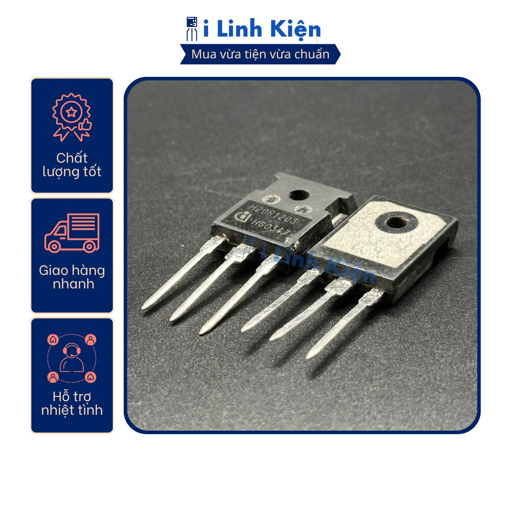 IGBT bếp từ H20R1203 20R1203 20A 1200V mặt gương hàng zin tháo máy chất lượng tốt .