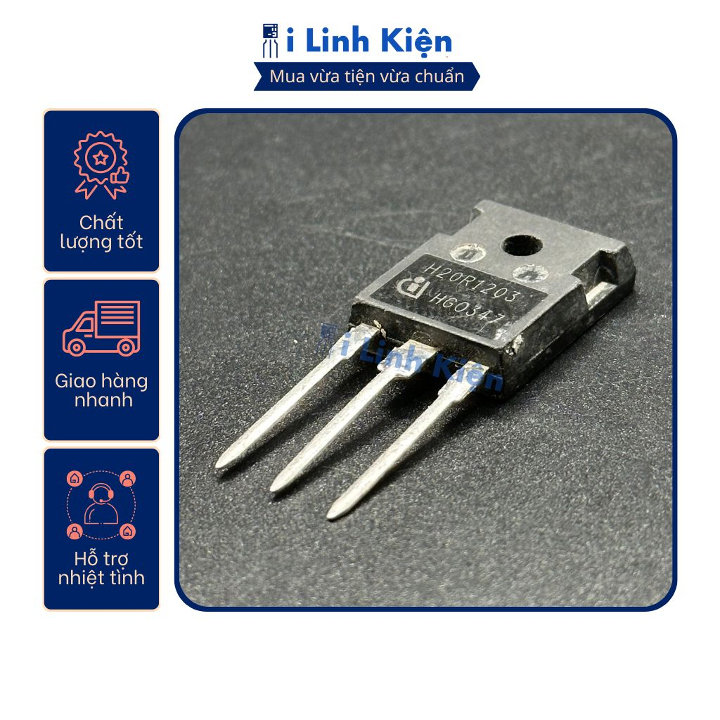 IGBT bếp từ H20R1203 20R1203 20A 1200V mặt gương hàng zin tháo máy chất lượng tốt .