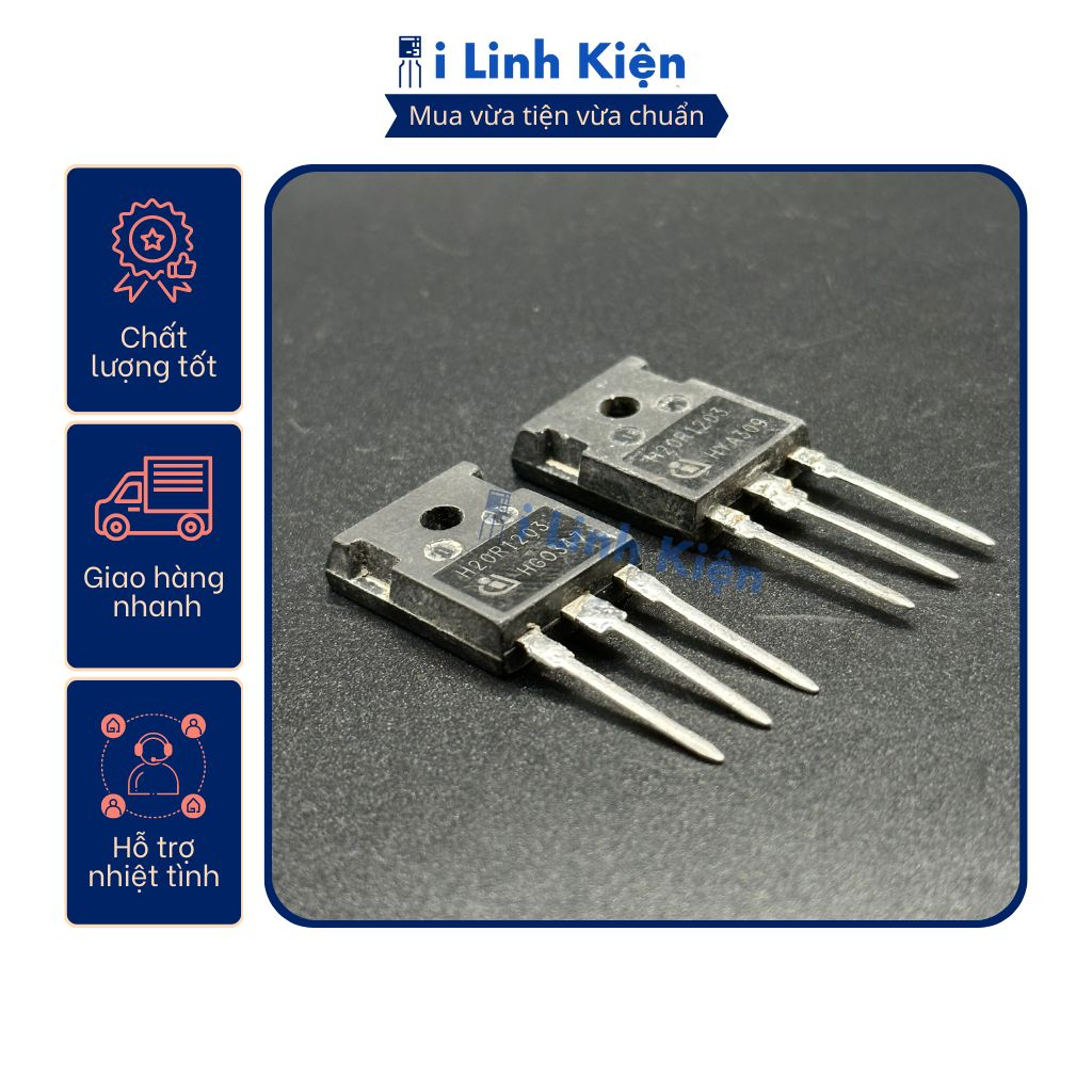 IGBT bếp từ H20R1203 20R1203 20A 1200V mặt gương hàng zin tháo máy chất lượng tốt .