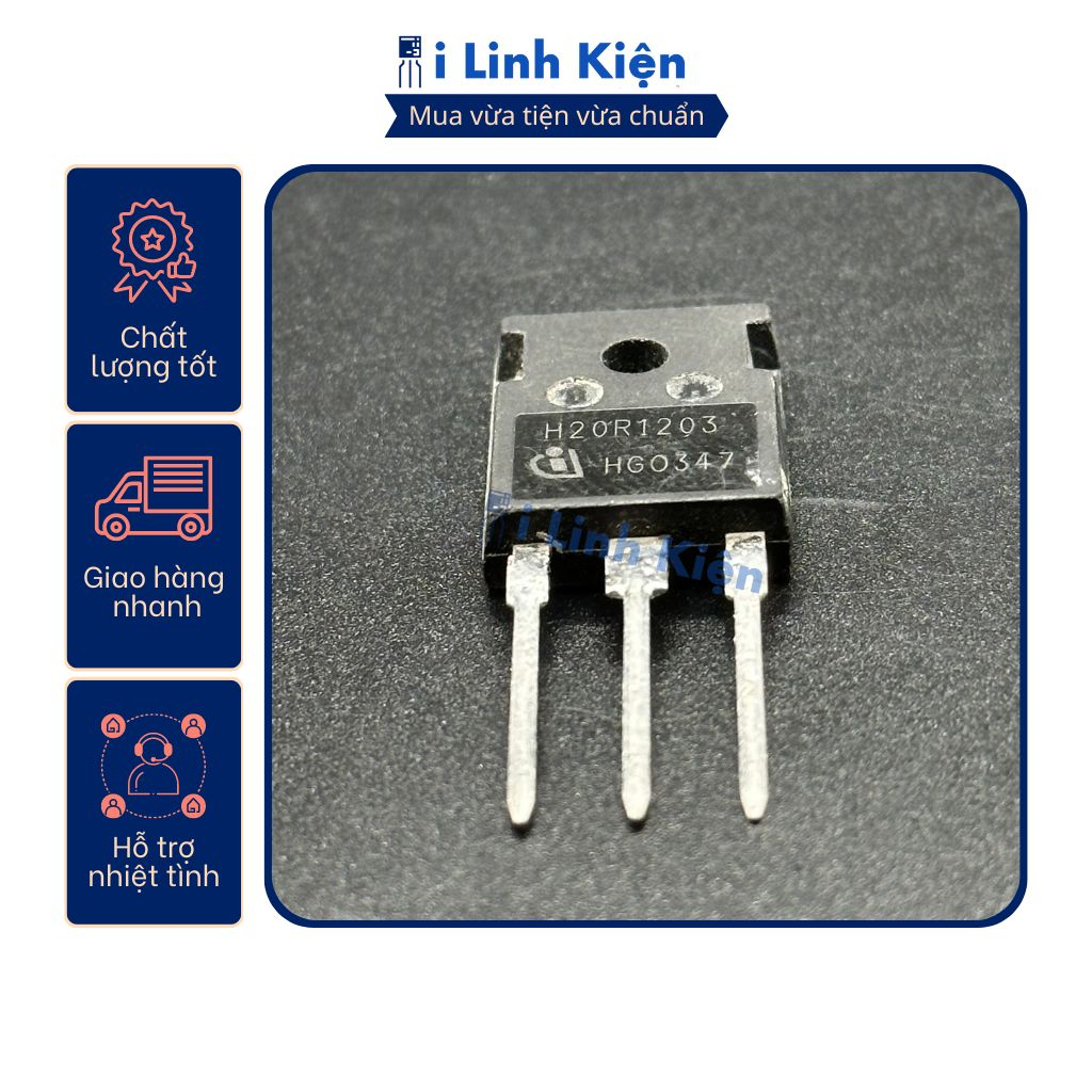 IGBT bếp từ H20R1203 20R1203 20A 1200V mặt gương hàng zin tháo máy chất lượng tốt .