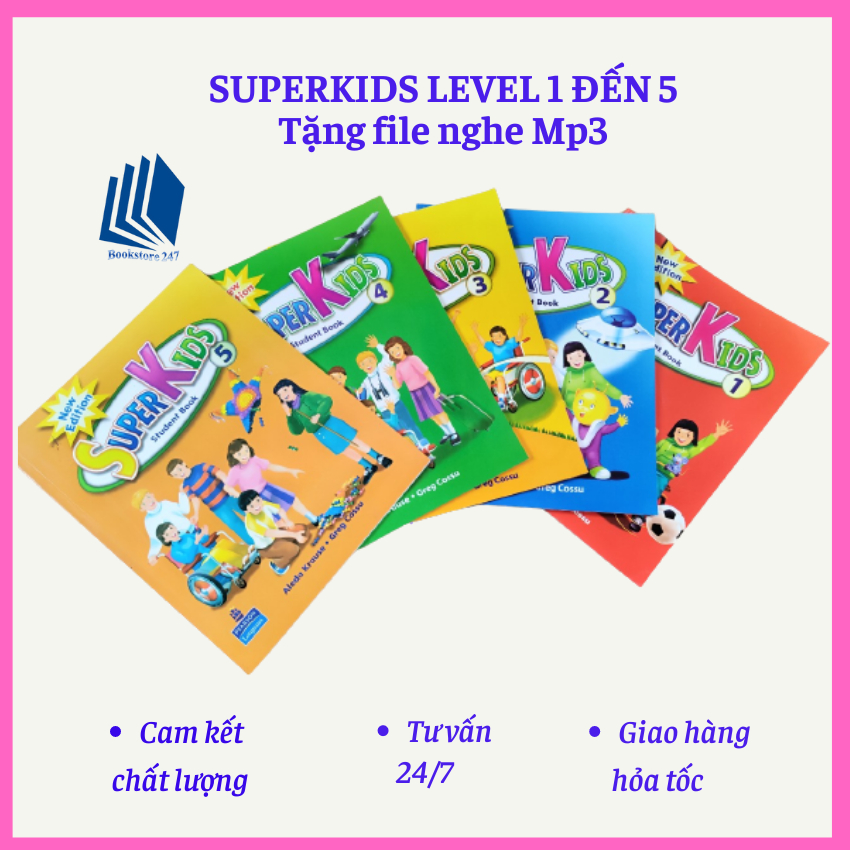 Superkids level 1 đến 5  tặng file mp3