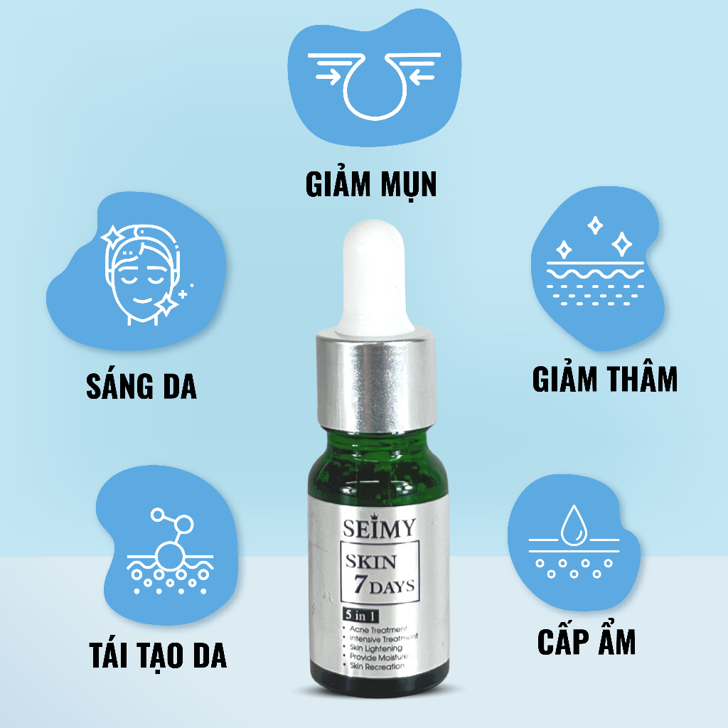 Serum giảm thâm mụn rỗ - Skin 7 Days 5ml - Hiệu quả 7-14 ngày