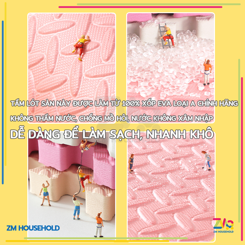 Thảm xốp lót sàn,Thảm xốp eva 30×30x1cm hàng chuẩn, đẹp,lắp ráp trải sàn cho bé,chống trơn trượt,thảm ghép lót sàn