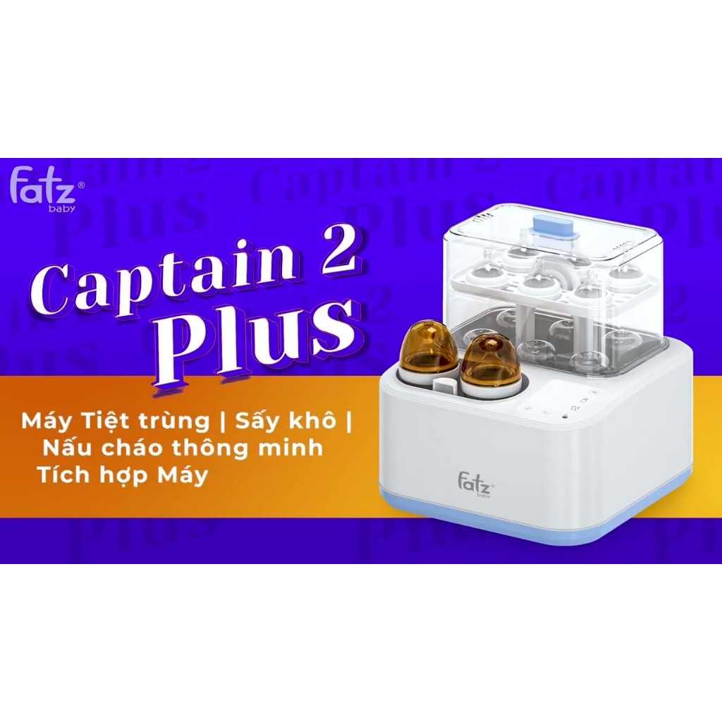 Máy tiệt trùng sấy khô nấu cháo tích hợp máy hâm sữa FATZ BABY - CAPTAIN 2 - FB4315SL, Máy đa năng cao cấp Fatz