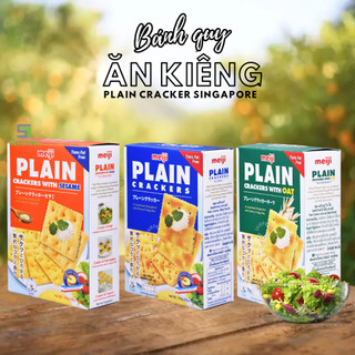 Bánh quy ăn kiêng PLAIN CRACKER MEIJI Singapore 104gr - hộp
