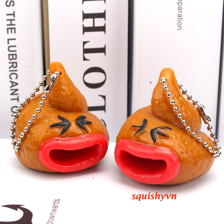 móc khóa hình cục phân