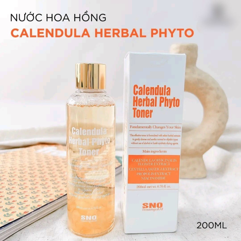 Toner Chứa Cánh Hoa Cúc SNO Calendula Herbal Phyto Hàn - 200ml