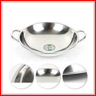Chảo inox 304 nguyên khối 2 quai