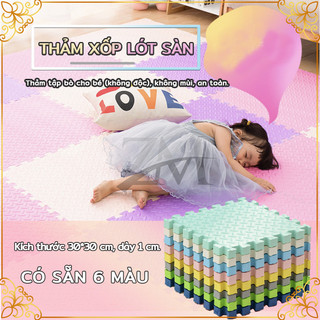 Thảm xốp lót sàn,thảm Xốp Ghép lót sàn cho bé ,vân gỗ trải sàn phòng khách ngủ miếng dày nhiều màu,30×30×1cm