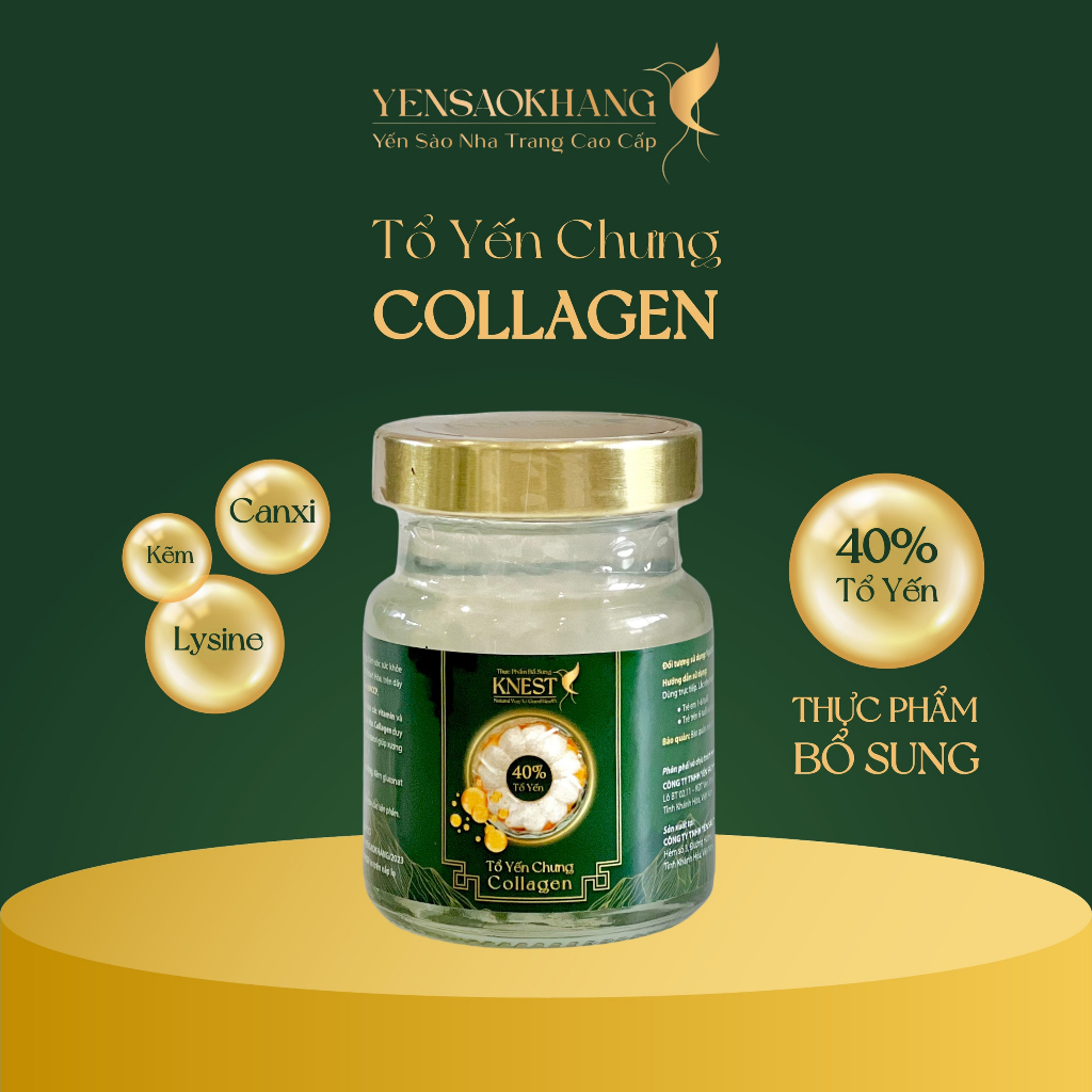 Yến chưng sẵn Collagen YẾN SÀO KHANG hũ 75ml