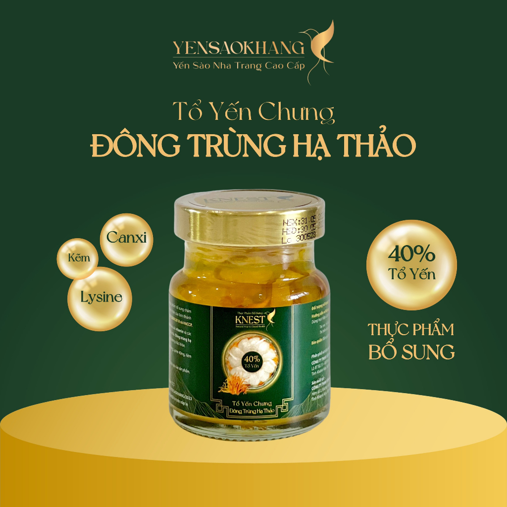 Yến chưng sẵn Đông Trùng YẾN SÀO KHANG hũ 75ml