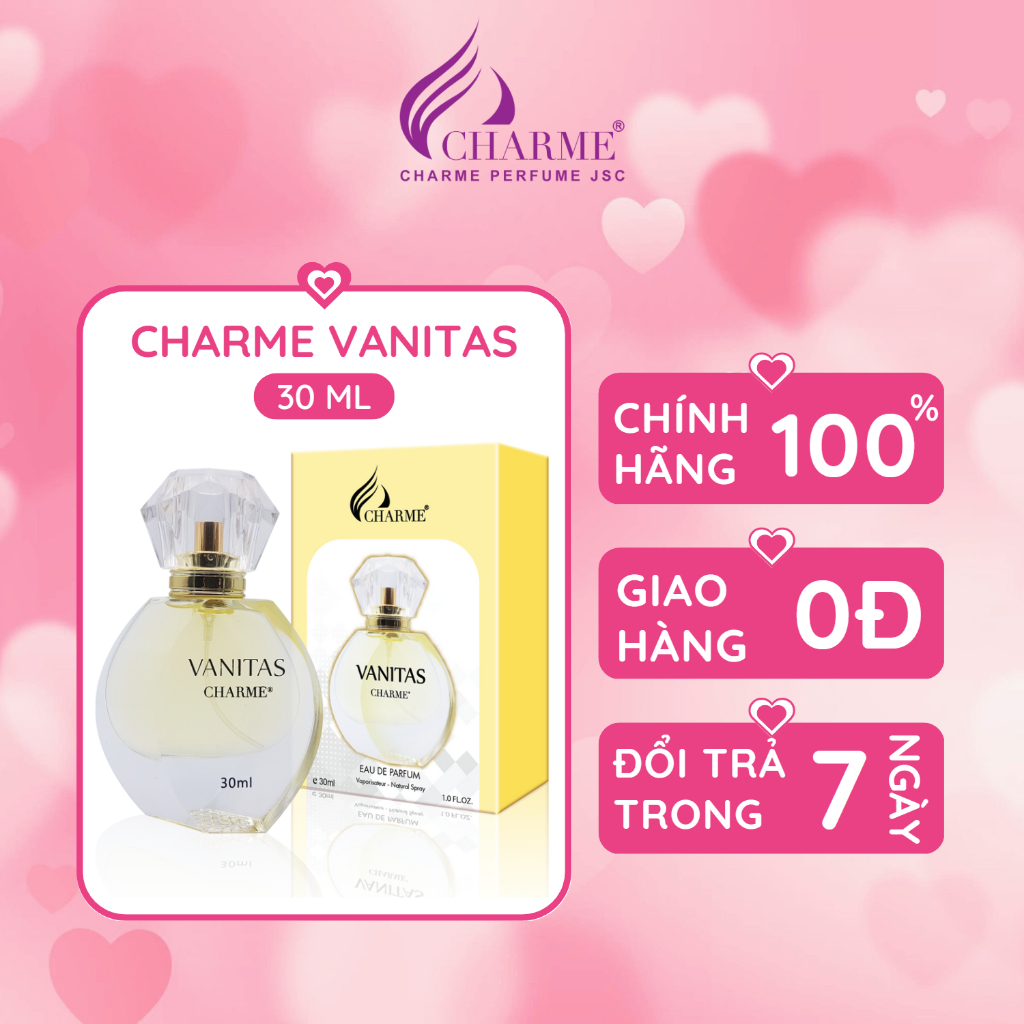 Nước hoa nữ lưu hương lâu Charme Vanitas phong cách, trẻ trung, năng động chai 30ml
