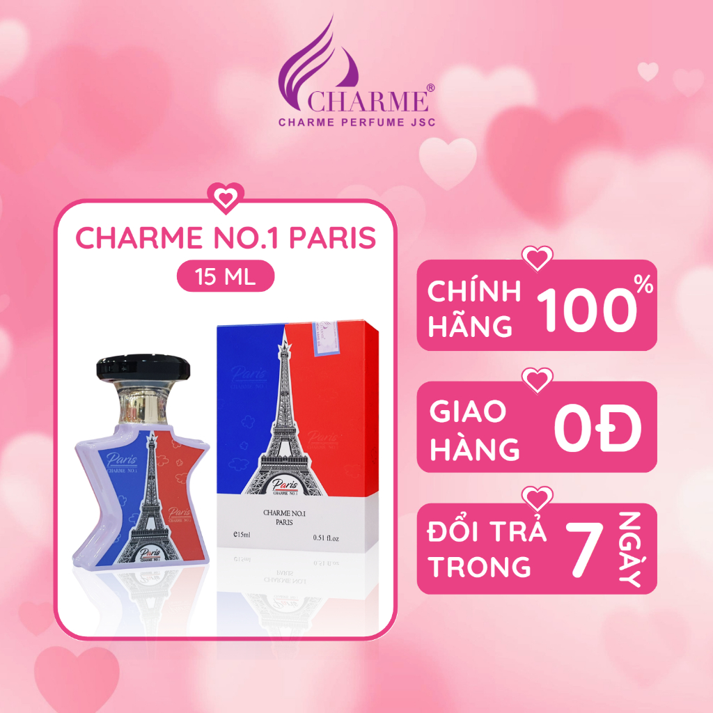 Nước Hoa Nữ Charme No.1 PARIS, dịu dàng, lôi cuốn và bí ẩn chai 15ml