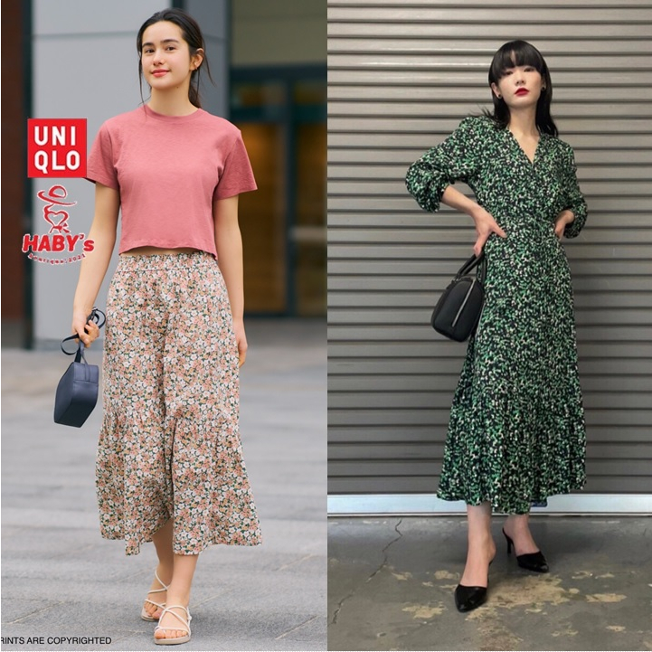 UNIQLO👐JAPAN_Váy/chân váy dài họa tiết, xếp tầng 💘