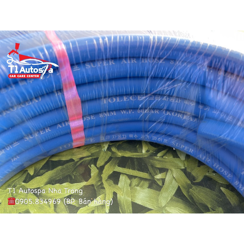 Cuộn Dây hơi khí nén PVC Hàn Quốc 30m cao cấp chuyên dùng cho sơn ô tô, sơn xe máy