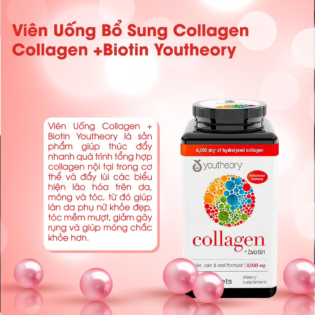 Collagen Kirkland Signature - viên uống bổ sung collagen youtheory Mỹ 390