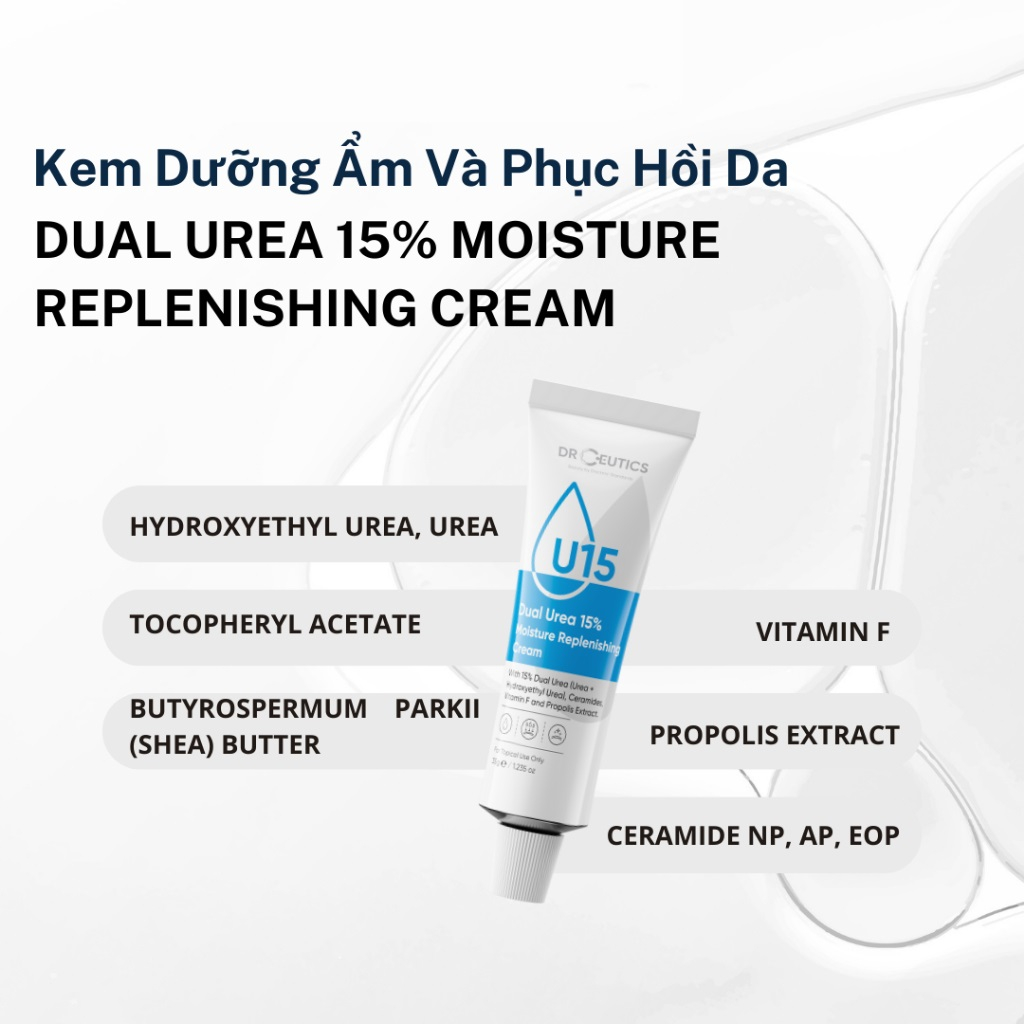 Kem Dưỡng Ẩm Và Phục Hồi Da DrCeutics Dual Urea 15% Moisture Replenishing Cream (35g) - U15