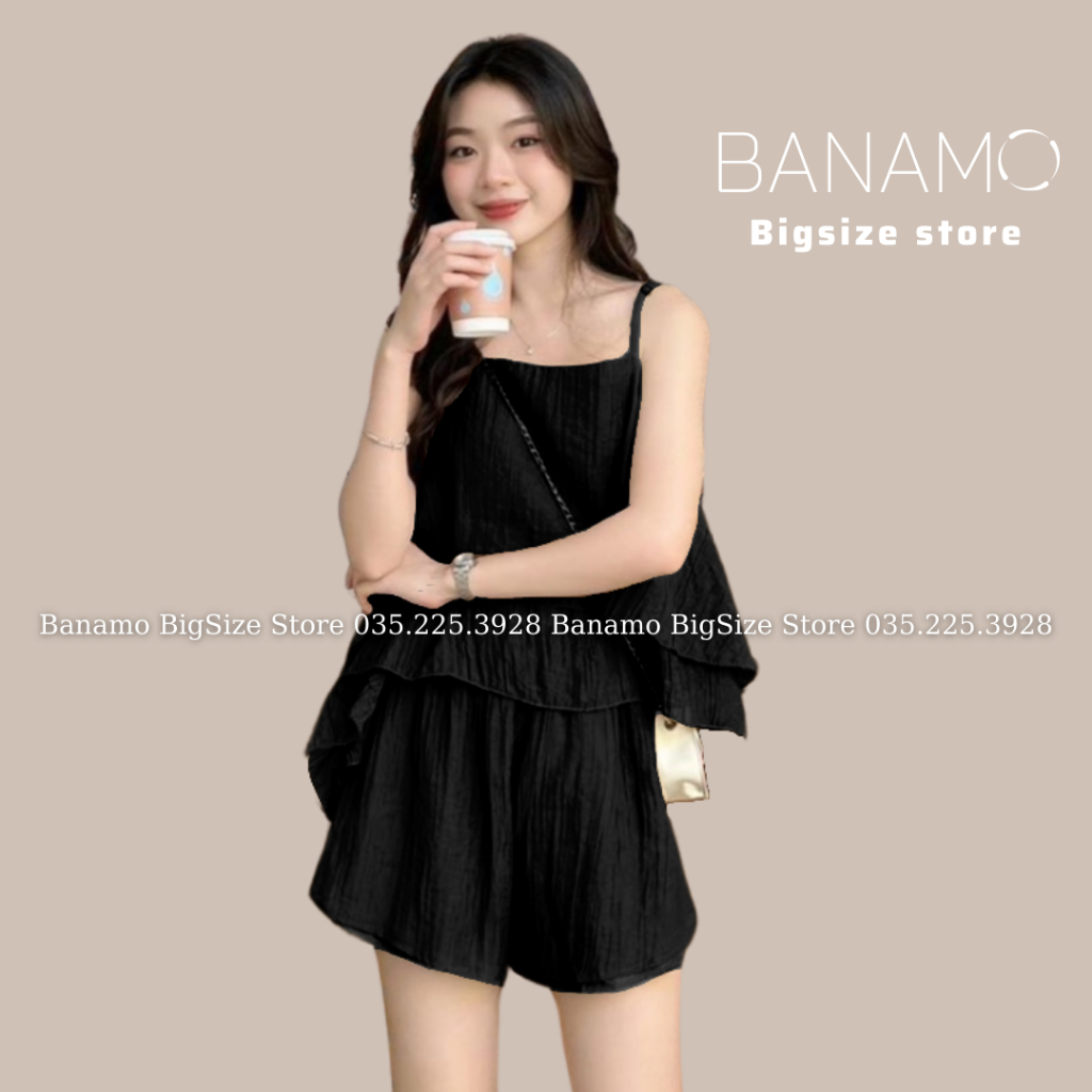 Set nữ BIGSIZE bộ 2 dây kèm quần đùi short đũi tơ mềm nhiều màu 1210