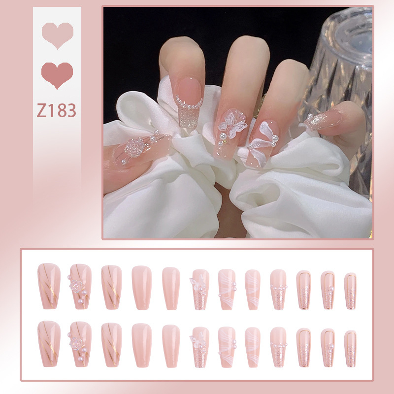 Set 24 móng tay giả đính đá cao cấp