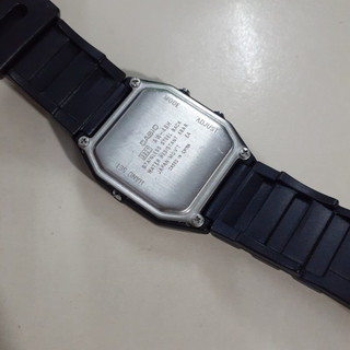 Đồng hồ si Nhật nam Casio form tanks 2 máy  second hand